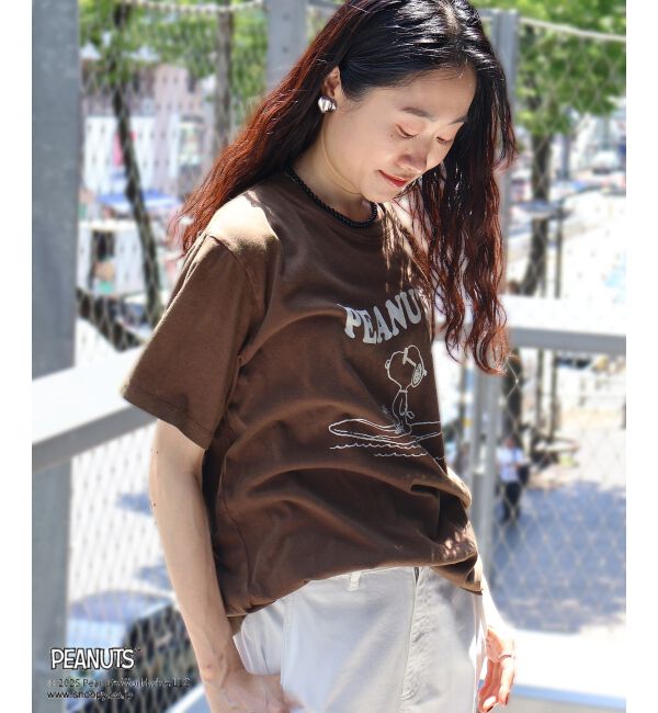  「【PEANUTS】ピグメントTシャツ」|Tシャツ・カットソー|