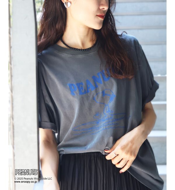 「【PEANUTS】ピグメントTシャツ」|Tシャツ・カットソー|