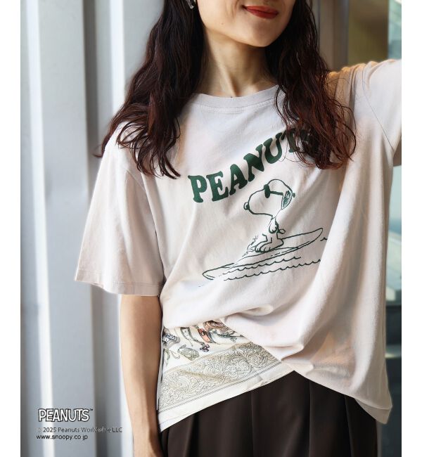  「【PEANUTS】ピグメントTシャツ」|Tシャツ・カットソー|