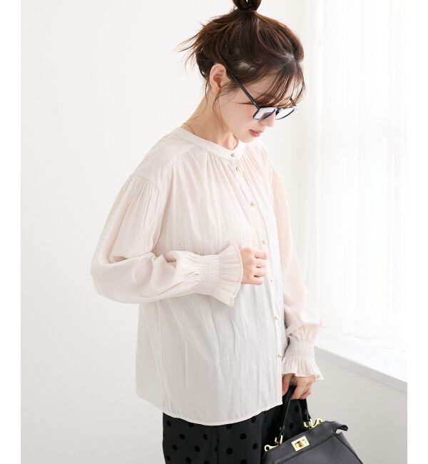  「パウダーサテン2WAYブラウス」|シャツ・ブラウス|