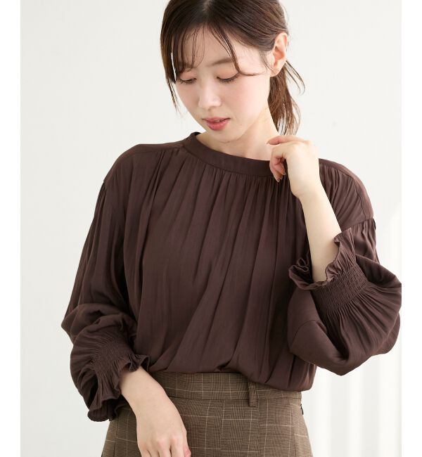  「パウダーサテン2WAYブラウス」|シャツ・ブラウス|