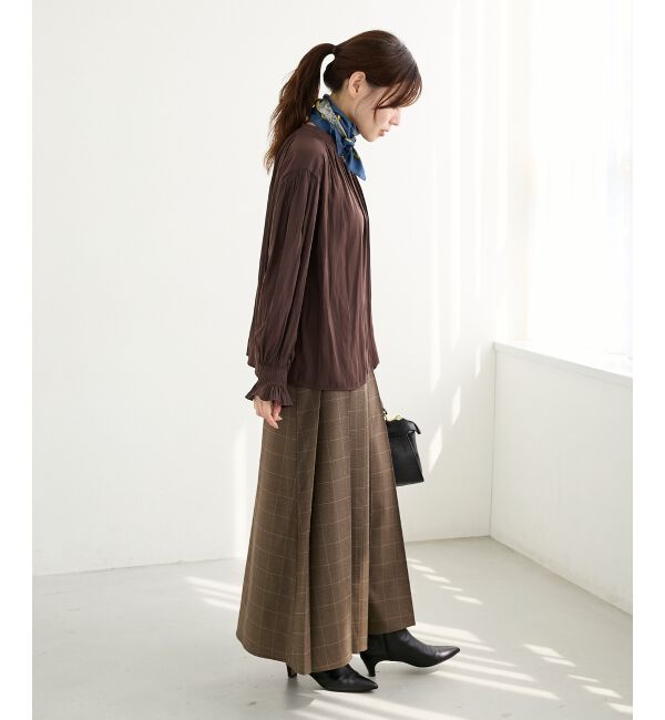  「パウダーサテン2WAYブラウス」|シャツ・ブラウス|