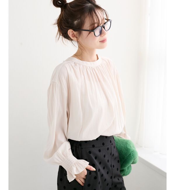  「パウダーサテン2WAYブラウス」|シャツ・ブラウス|