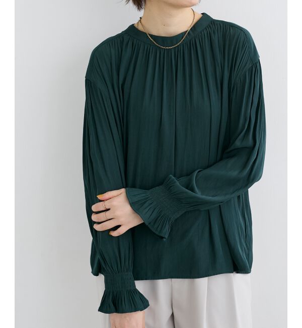  「パウダーサテン2WAYブラウス」|シャツ・ブラウス|