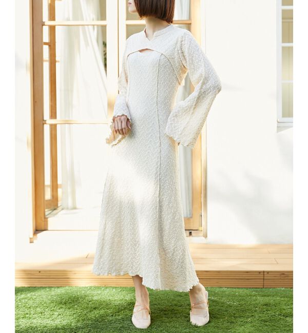 MAJESTICLEGON「ストレッチレースオープンワンピ」|ワンピース|