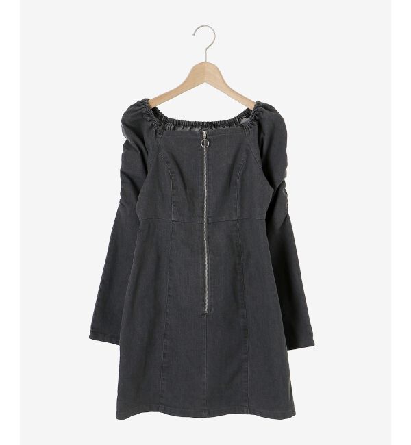 MAJESTICLEGON「フロントジップデニムミニワンピース」|ワンピース|