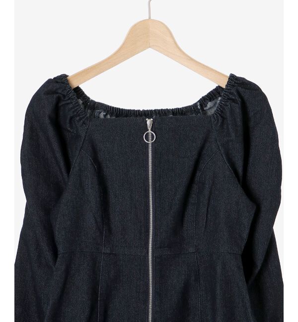 MAJESTICLEGON「フロントジップデニムミニワンピース」|ワンピース|