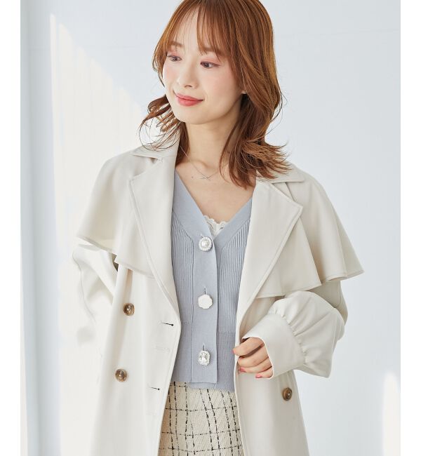 MAJESTICLEGON「ケープロングトレンチコート」|トレンチコート|