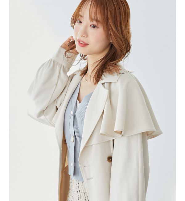 MAJESTICLEGON「ケープロングトレンチコート」|トレンチコート|