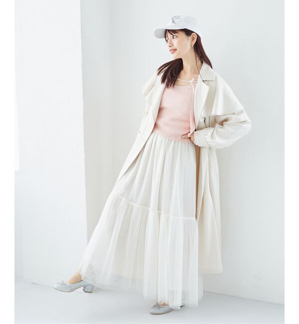 MAJESTICLEGON「ケープロングトレンチコート」|トレンチコート|