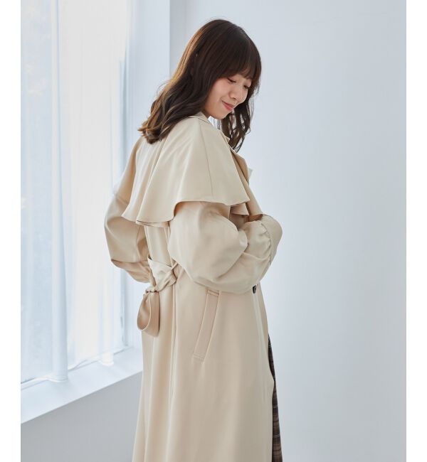 MAJESTICLEGON「ケープロングトレンチコート」|トレンチコート|