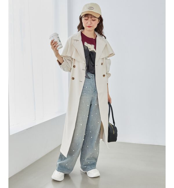 MAJESTICLEGON「ケープロングトレンチコート」|トレンチコート|