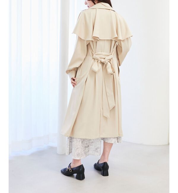 MAJESTICLEGON「ケープロングトレンチコート」|トレンチコート|