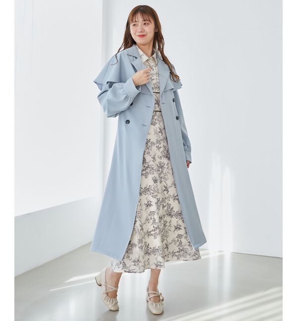 MAJESTICLEGON「ケープロングトレンチコート」|トレンチコート|