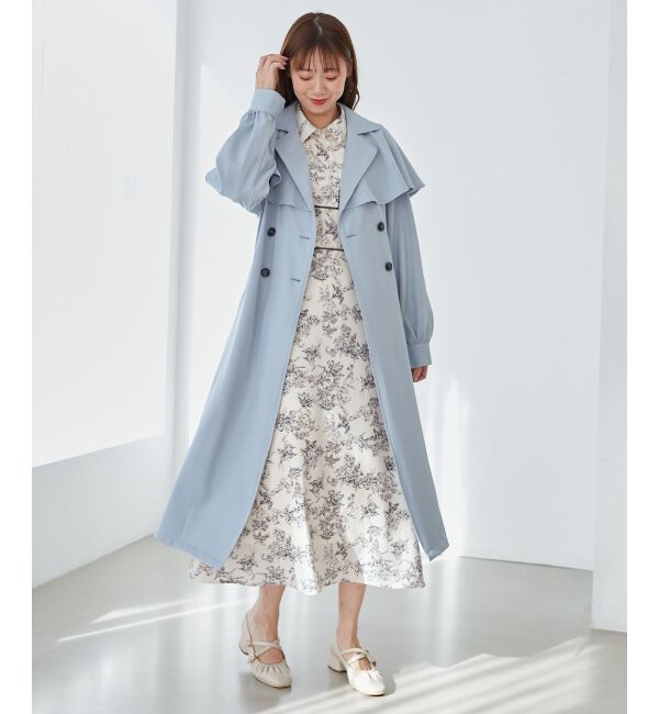 MAJESTICLEGON「ケープロングトレンチコート」|トレンチコート|