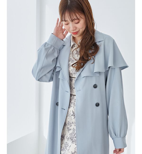 MAJESTICLEGON「ケープロングトレンチコート」|トレンチコート|