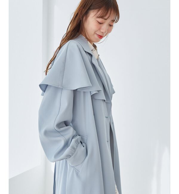 MAJESTICLEGON「ケープロングトレンチコート」|トレンチコート|