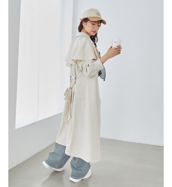 MAJESTICLEGON「ケープロングトレンチコート」|トレンチコート|