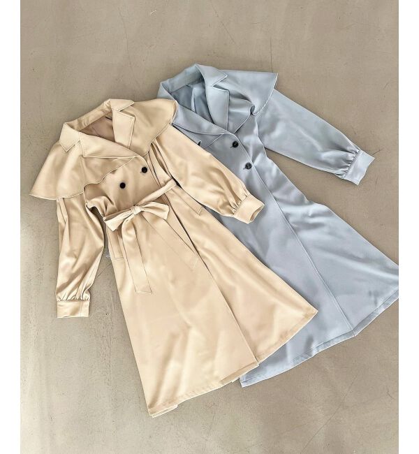 MAJESTICLEGON「ケープロングトレンチコート」|トレンチコート|