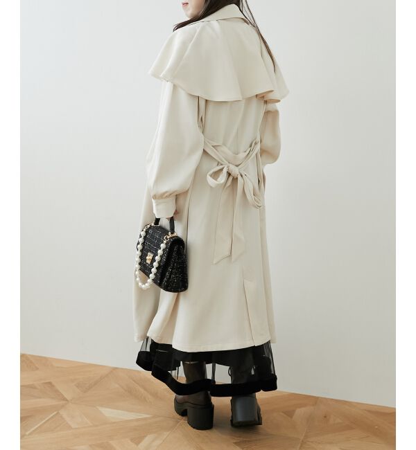 MAJESTICLEGON「ケープロングトレンチコート」|トレンチコート|