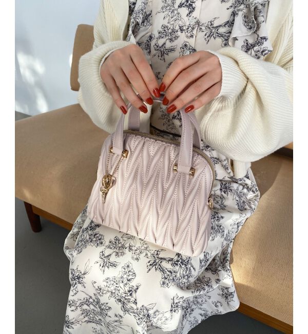 MAJESTICLEGON「チャームセットキルティングバッグ」|ハンドバッグ|