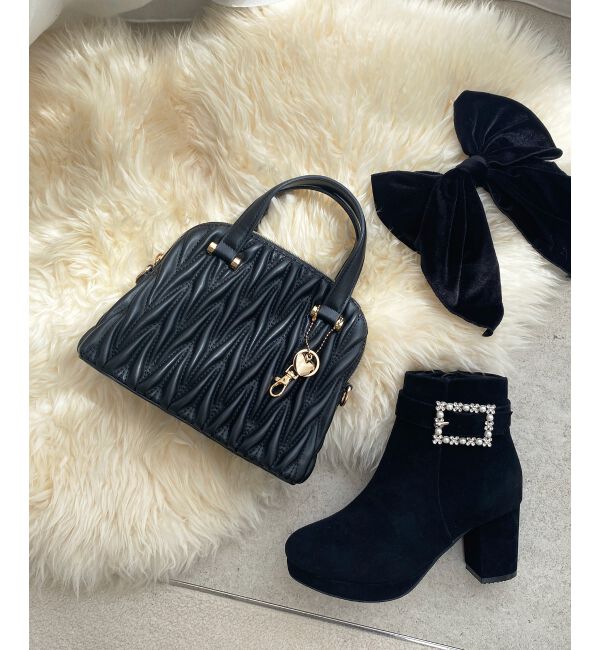 MAJESTICLEGON「チャームセットキルティングバッグ」|ハンドバッグ|