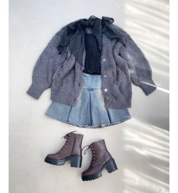 MAJESTICLEGON「レースアップショートブーツ」|ショートブーツ|