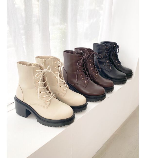 MAJESTICLEGON「レースアップショートブーツ」|ショートブーツ|