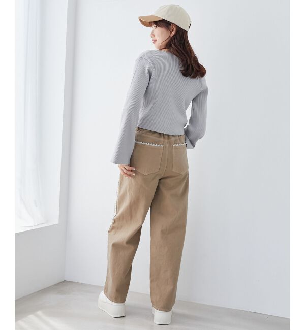 MAJESTICLEGON「リボンエンブロイダリーカーディガン」|カーディガン|