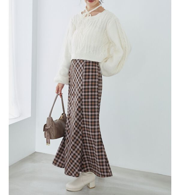 MAJESTICLEGON「チェックマーメイドスカート」|スカート|