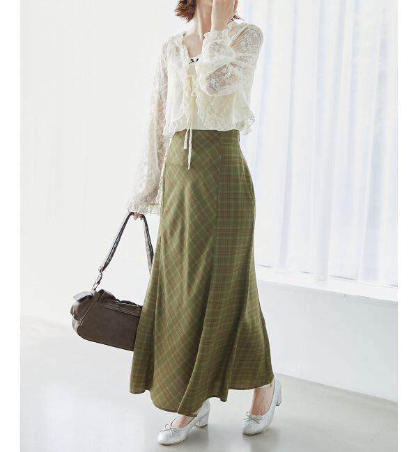 MAJESTICLEGON「チェックマーメイドスカート」|スカート|