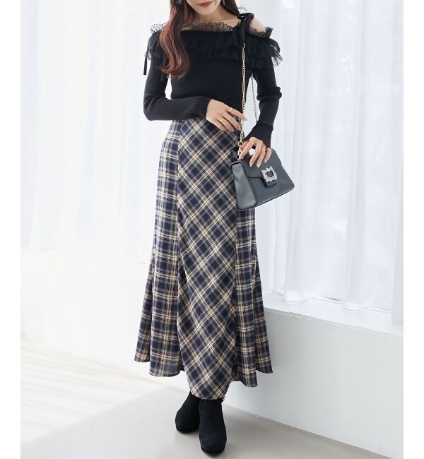 MAJESTICLEGON「チェックマーメイドスカート」|スカート|