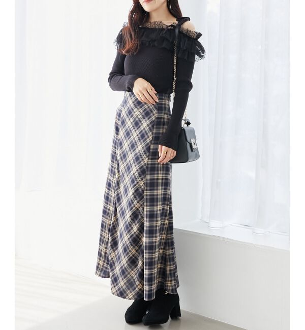 MAJESTICLEGON「チェックマーメイドスカート」|スカート|