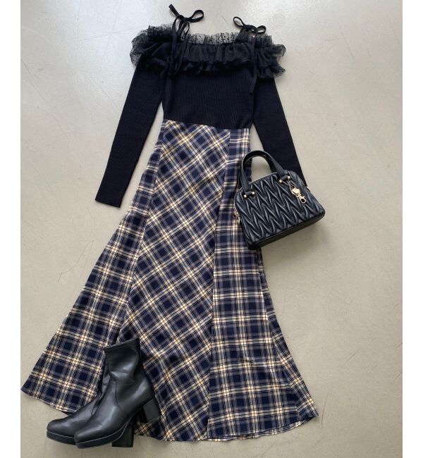 MAJESTICLEGON「チェックマーメイドスカート」|スカート|
