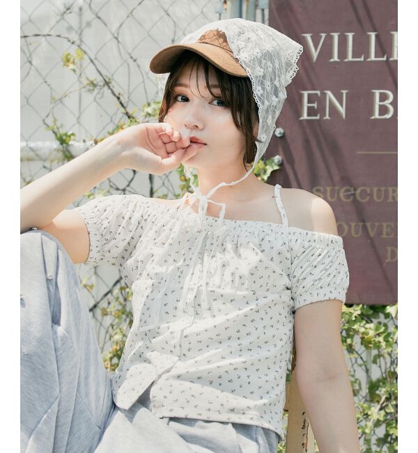  「リボン付きホルターネックカットソー」|Tシャツ・カットソー|