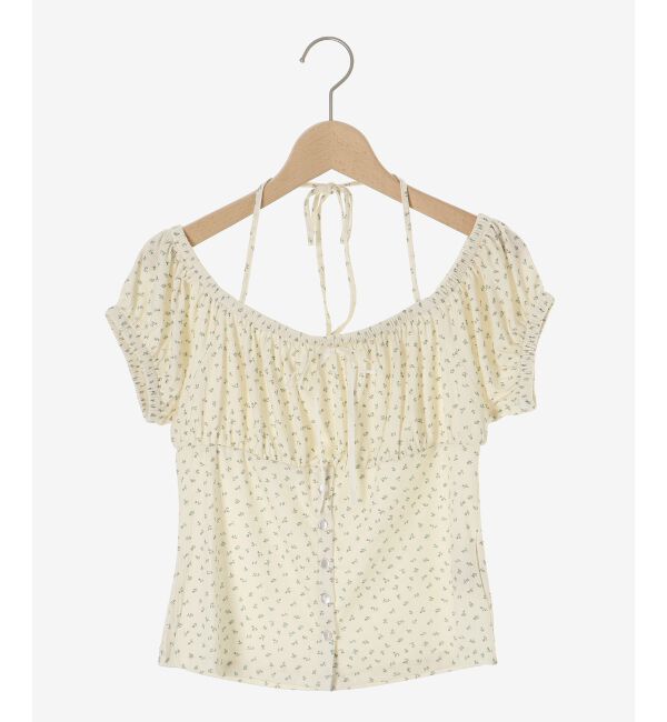  「リボン付きホルターネックカットソー」|Tシャツ・カットソー|