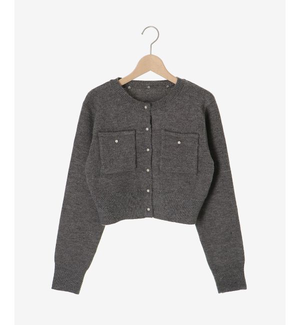 「取り外し襟付きニットカーデ」|カーディガン|