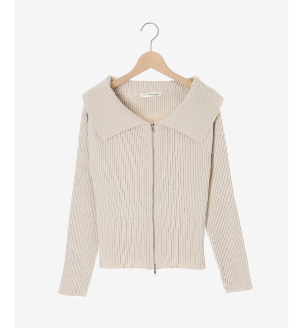  「キラキラモールダブルジップニット」|ニット・セーター|