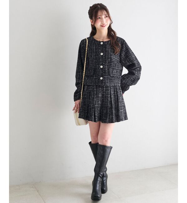  「ベルト付きプリーツミニスカパン」|スカート|