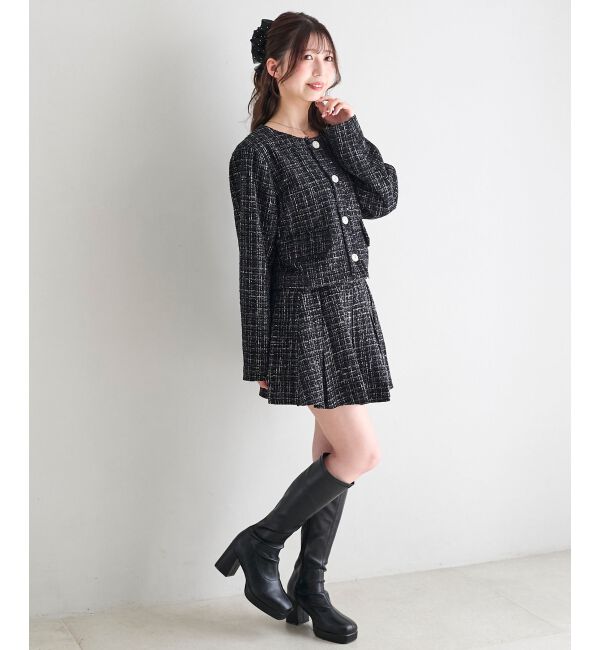  「ベルト付きプリーツミニスカパン」|スカート|