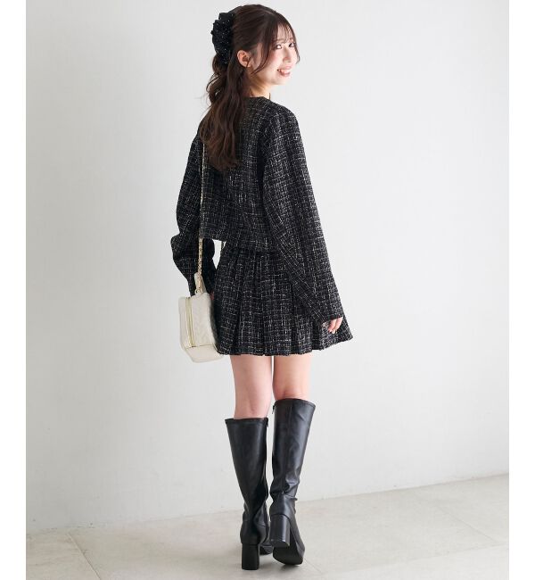  「ベルト付きプリーツミニスカパン」|スカート|