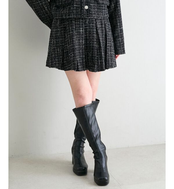  「ベルト付きプリーツミニスカパン」|スカート|