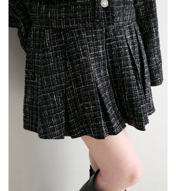  「ベルト付きプリーツミニスカパン」|スカート|