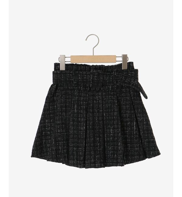  「ベルト付きプリーツミニスカパン」|スカート|