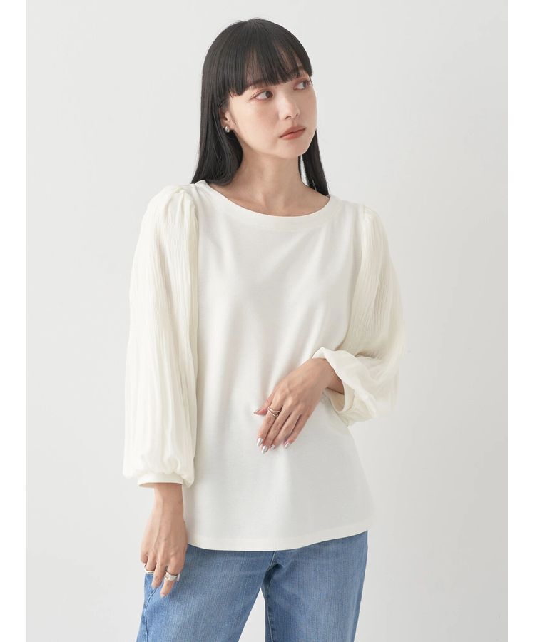 earth music&ecology「マジョリカプリーツプルオーバー」|Tシャツ・カットソー|