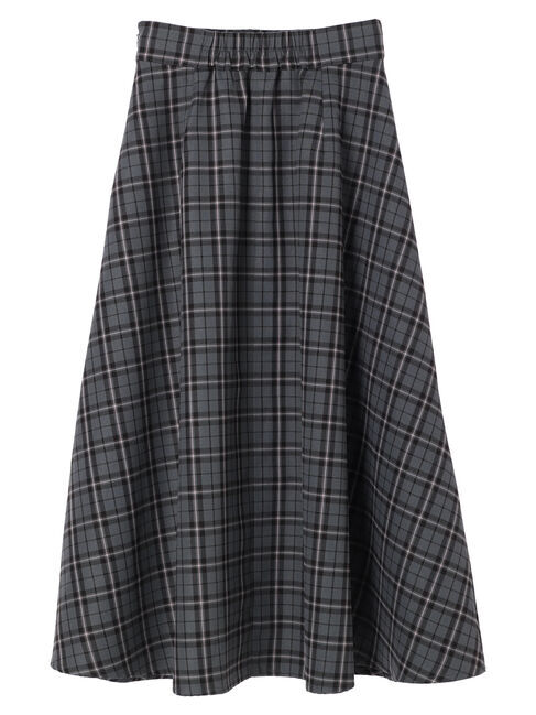 earth music&ecology「チェックフレアスカート」|フレア|
