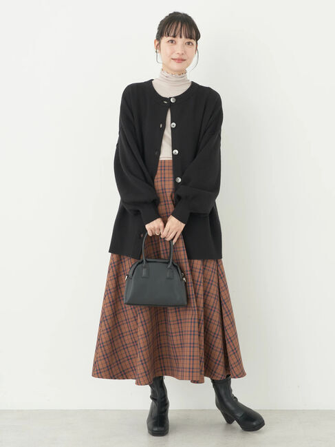earth music&ecology「チェックフレアスカート」|フレア|