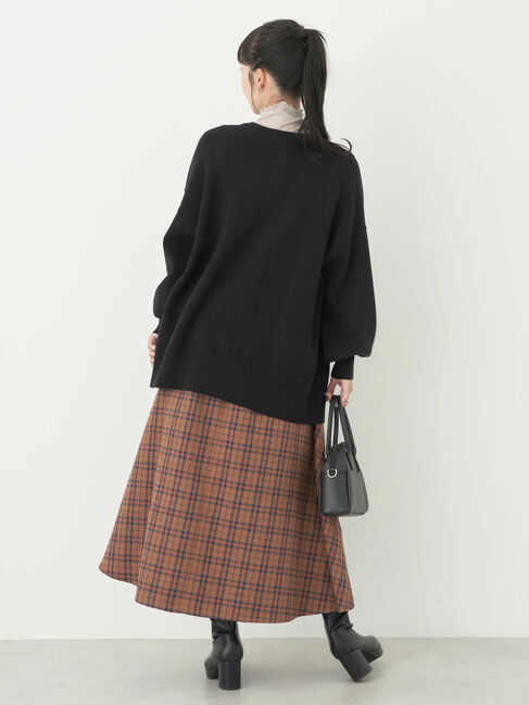 earth music&ecology「チェックフレアスカート」|フレア|