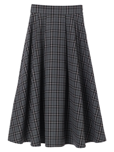 earth music&ecology「チェックフレアスカート」|フレア|