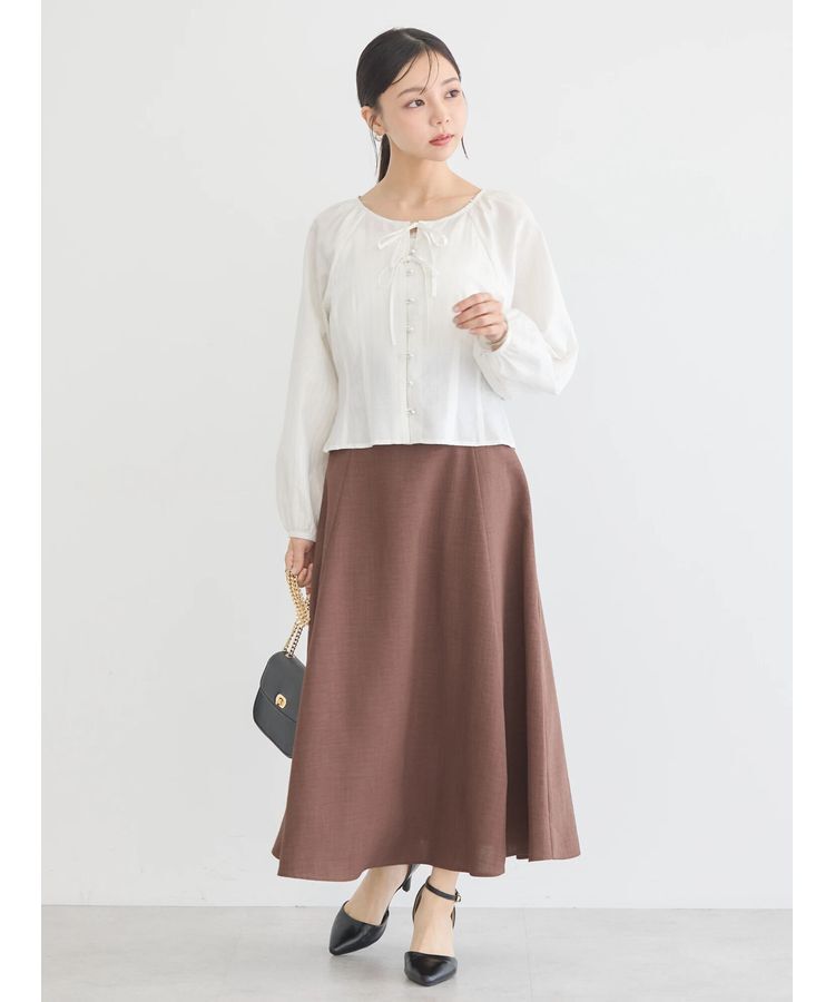 earth music&ecology「ラメストライプリボンブラウス」|シャツ・ブラウス|